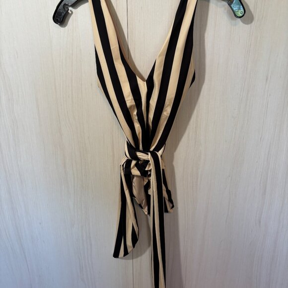Encantadore, Vero Black Stripes One Piece,‎ NWT, Sz XS - Picture 6 of 7